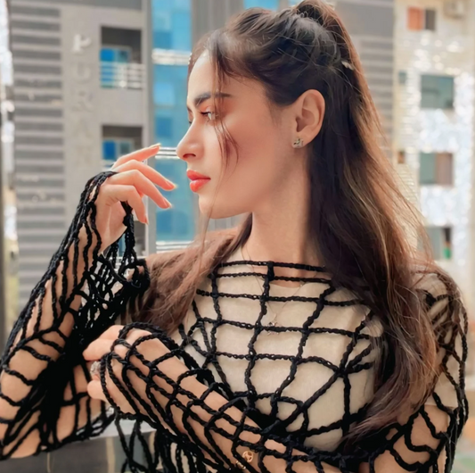 Handmade Crochet Summer Spiderweb Crop Top