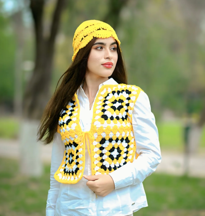 Handmade Girl's Summer Crocheted Waistcoat