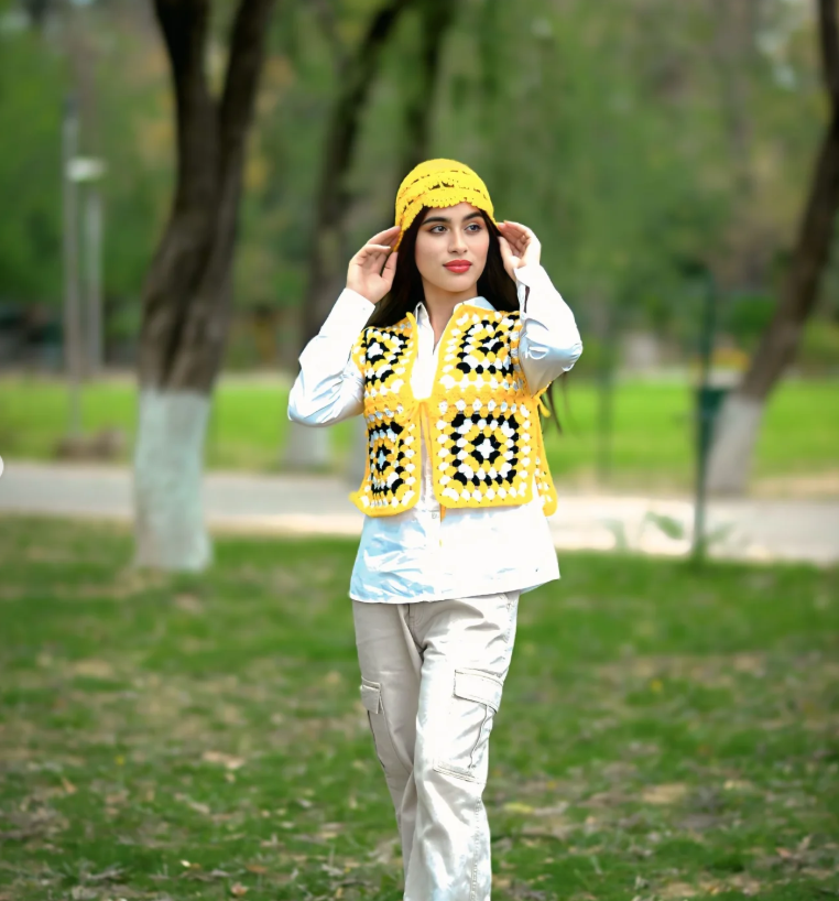 Handmade Girl's Summer Crocheted Waistcoat