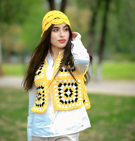 Handmade Girl's Summer Crocheted Waistcoat